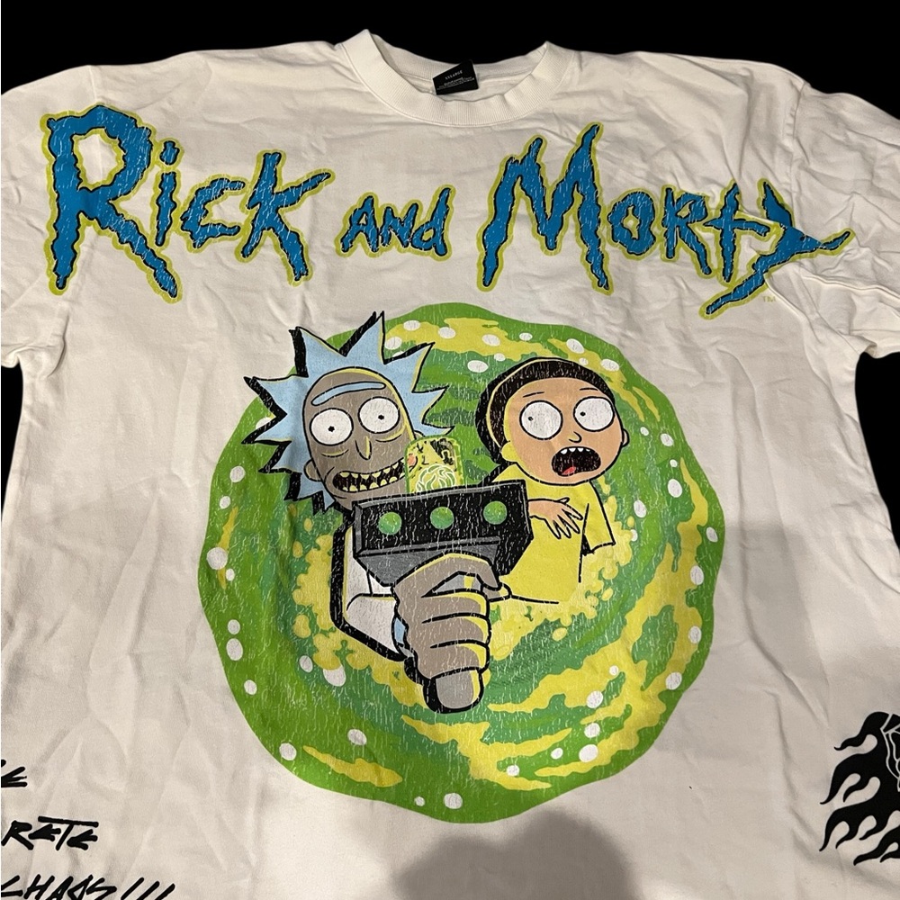 Civil Regime x Rick and Morty Oversized White Graphic Tee